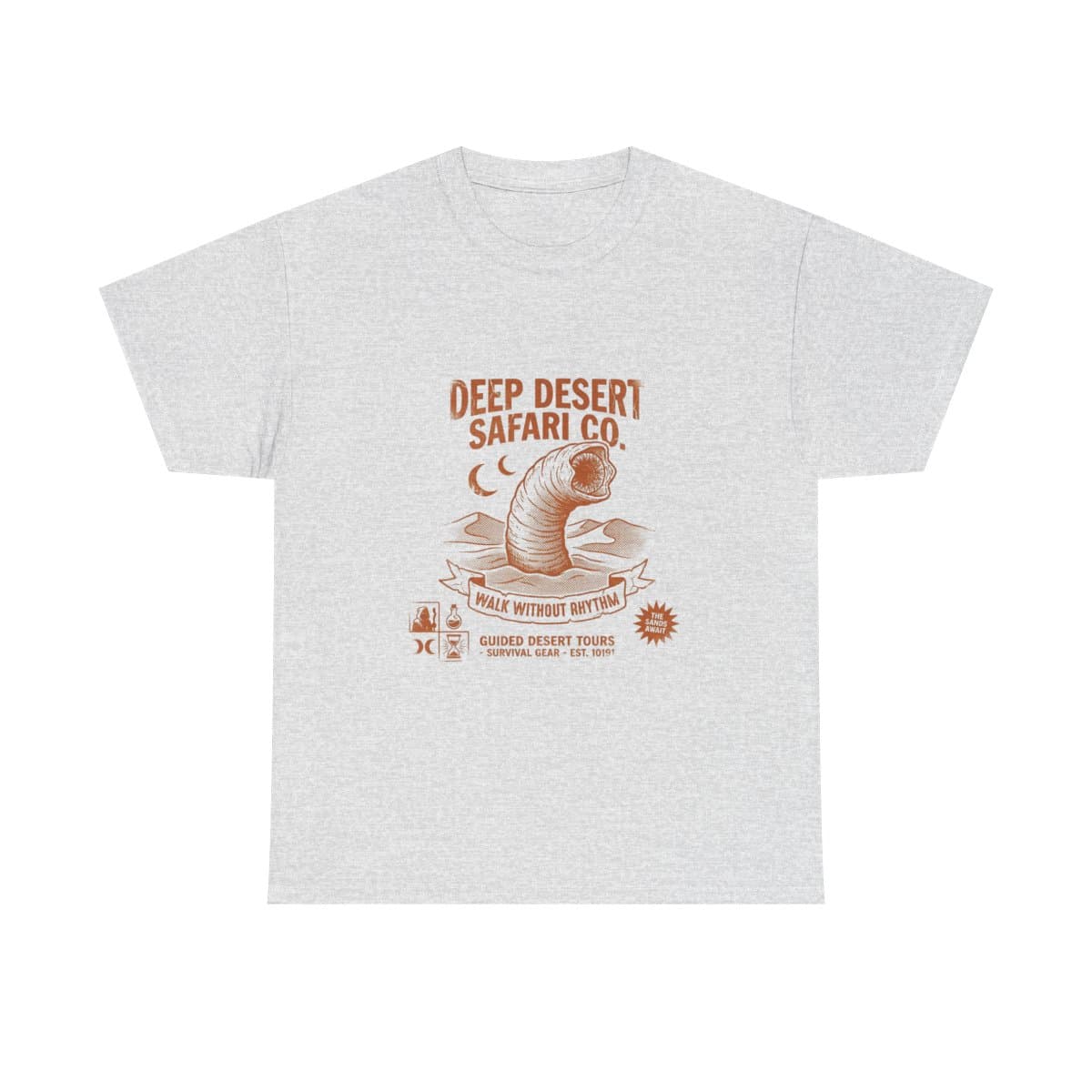 Desert Safari Vintage Bootleg Tee, Retro Sci-Fi Sandworm Adventure Shirt, Faded 90s Movie Parody Graphic T-Shirt