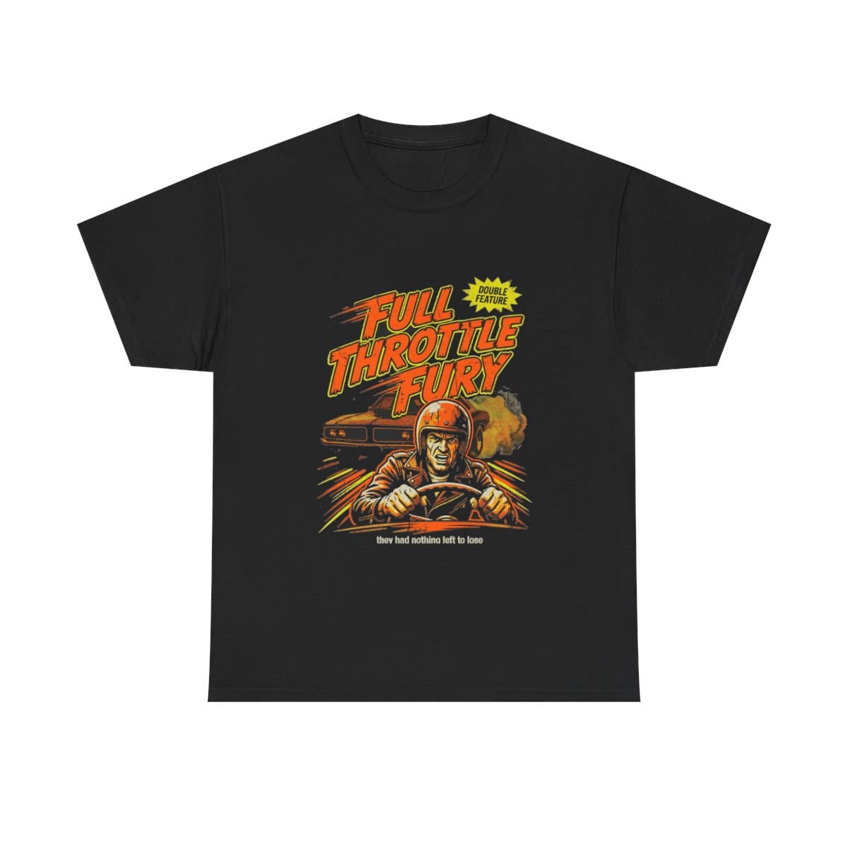 Grindhouse Movie Poster Tee, Retro 70s Exploitation Film Shirt, Cult Cinema Muscle Car Graphic Tee