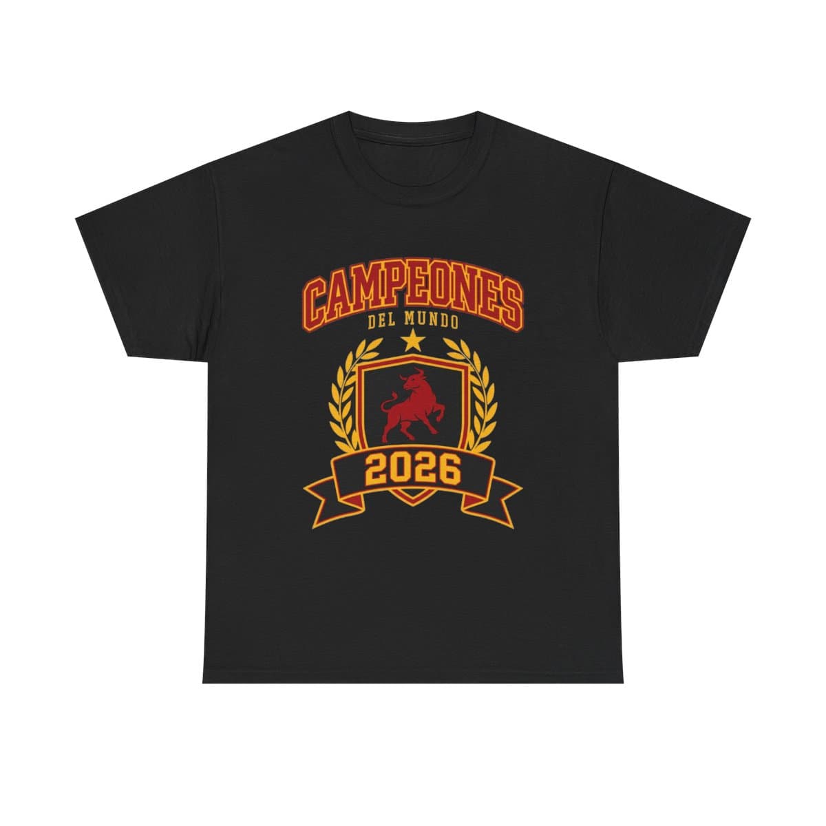 Spain Campeones Del Mundo 2026 Tee, Football Champions Crest Shirt, Retro Soccer Graphic Tee