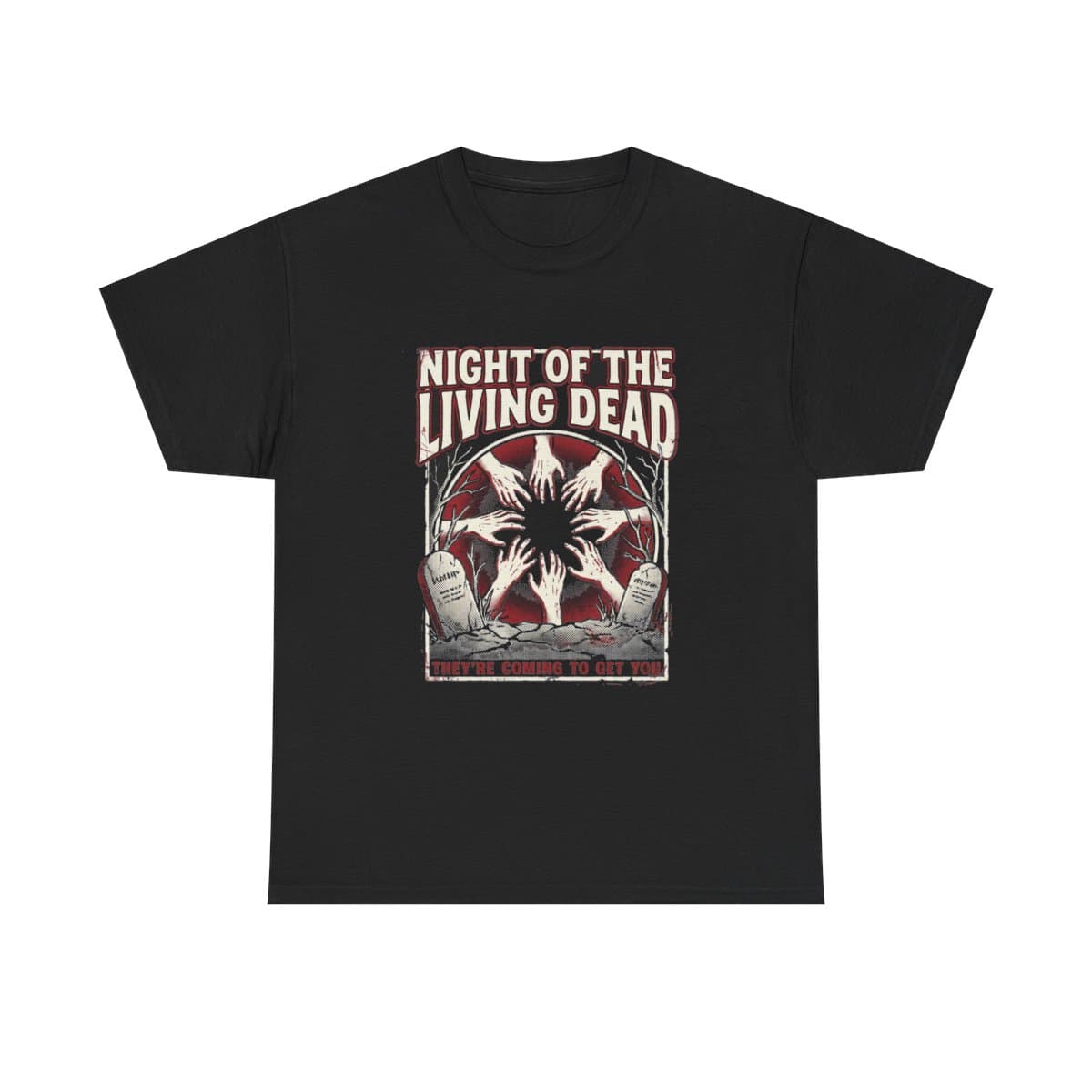 Night Of The Living Dead Tee, Retro 60s Zombie Horror Movie Poster Shirt, Classic Cult Film Graphic Tee