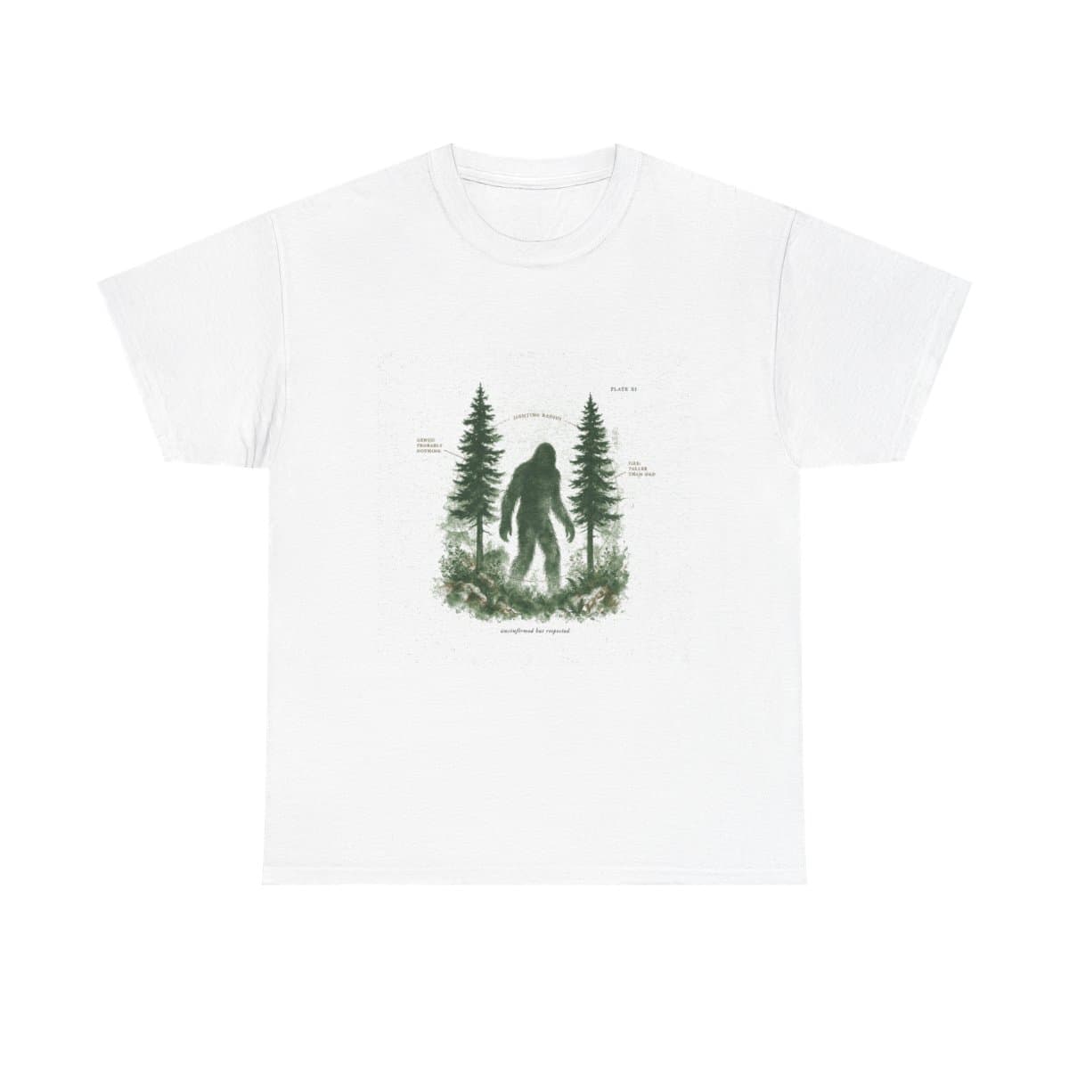 Bigfoot Field Guide Tee, Vintage Naturalist Sasquatch Specimen Plate Graphic T-Shirt